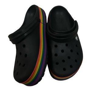 Rainbow Band Crocs